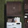 SoBuy FRG231-BR, Double Doors Home Kitchen Bathroom Wall Cabinet Wall Storage Cabinet Unit, Brown
