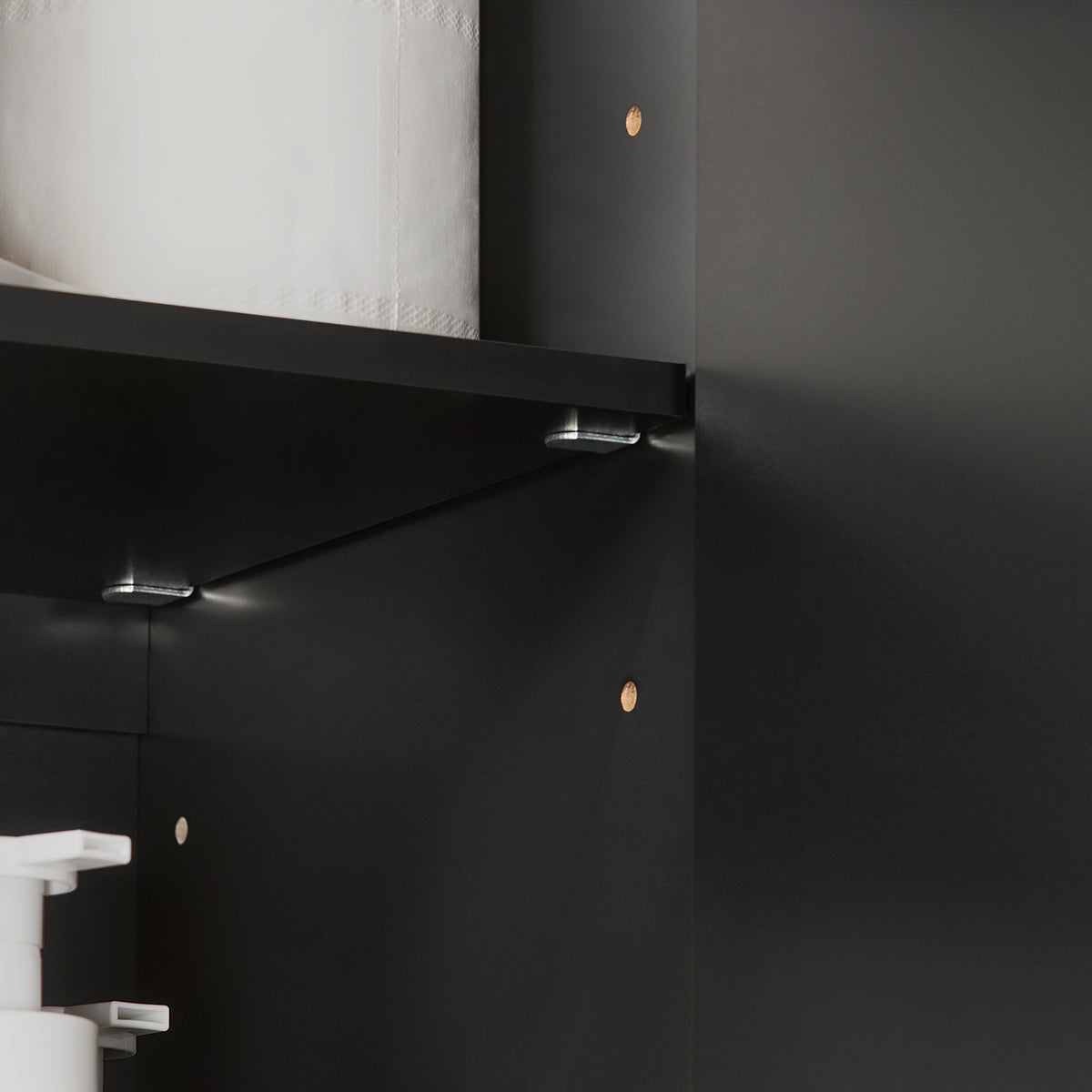 SoBuy FRG231-L-SCH, Bathroom Wall Cabinet Mounted Storage Unit with Adjustable Shelf and 3 Doors Small Slim Bathroom Cupboard for Towel & Toiletries Black W90 x D30 x H60cm