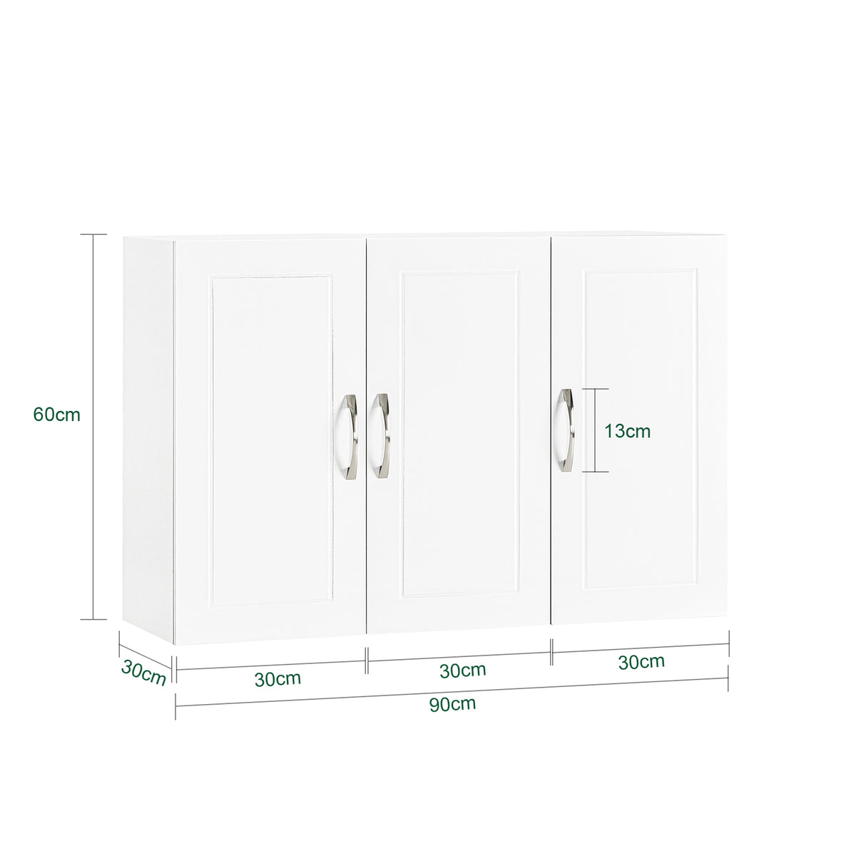 SoBuy FRG231-L-W wall mounted cabinet dimensions W90xD30xH60cm size guide
