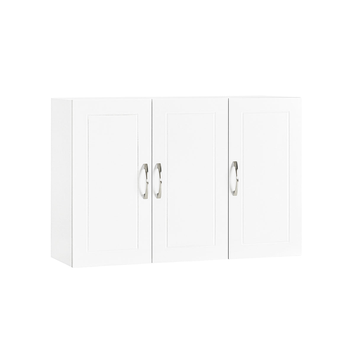 SoBuy FRG231-L-W wall mounted bathroom cabinet white 3 doors – white background overview