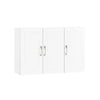 SoBuy FRG231-L-W, Bathroom Wall Cabinet Mounted Storage Unit with Adjustable Shelf and 3 Doors Small Slim Bathroom Cupboard for Towel & Toiletries White 90x30x60 cm