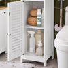 SoBuy FRG236-WN, Bathroom Tall Cabinet Bathroom Storage Cabinet with 2 Shutter Doors, White