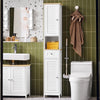 SoBuy FRG236-WN, Bathroom Tall Cabinet Bathroom Storage Cabinet with 2 Shutter Doors, White