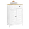 SoBuy FRG238-WN, Bathroom Storage Cabinet Cupboard with 2 Shutter Doors, White