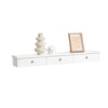 SoBuy FRG43-L-W, Floating Shelf Wall Drawers, Wall Storage Display Unit with 3 Drawers, White