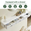 SoBuy FRG43-L-W, Floating Shelf Wall Drawers, Wall Storage Display Unit with 3 Drawers, White