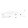 SoBuy FRG43-W, Floating Shelf with 2 Drawers - Modern Wall Mounted Shelf for Bedroom, Hallway & Living Room, White W64 x D15 x H10cm