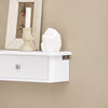 SoBuy FRG43-W, Floating Shelf with 2 Drawers - Modern Wall Mounted Shelf for Bedroom, Hallway & Living Room, White W64 x D15 x H10cm