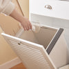 SoBuy FSB101-W, Tall Cupboard Sideboard with Trash Bin Hamper Tilt Out Trash Cabinet Trash Bin Not Included, White