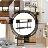 SoBuy FSB102-SCH, Industrial Console Table with Storage – Slim Wood and Black Metal Hallway Table, Multifunctional Narrow Console for Entryway, Living Room or Office, Black, 110×39×76 cm