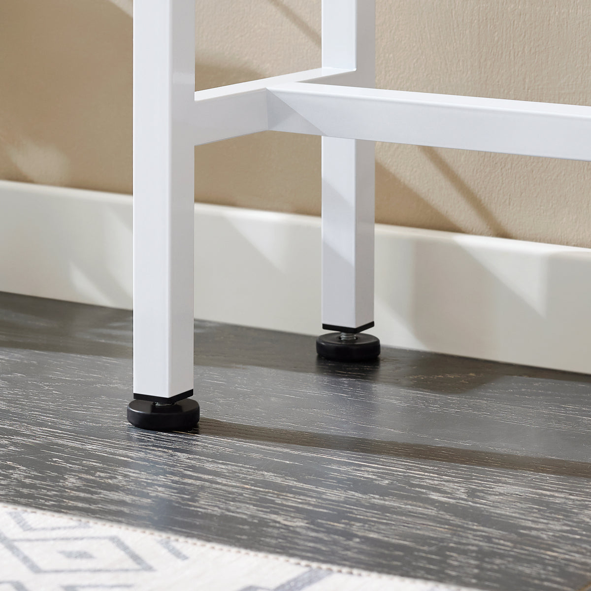 SoBuy FSB19-Z Slim Console Table for Hallway - Modern Sofa Table for Living Room & Entryway - Adjustable Feet, MDF Wood Effect, Metal Frame - W120 x D20 x H65cm, 50kg Capacity