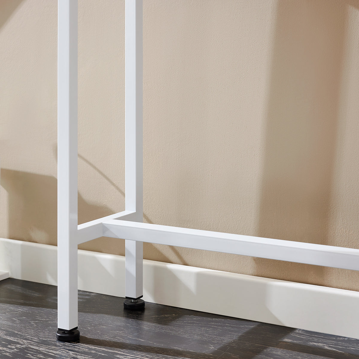 SoBuy FSB19-Z Slim Console Table for Hallway - Modern Sofa Table for Living Room & Entryway - Adjustable Feet, MDF Wood Effect, Metal Frame - W120 x D20 x H65cm, 50kg Capacity