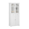 SoBuy FSB76-W, Tall Cupboard with 2 Cabinets and 2 Drawers, Kitchen Dining Room Living Room Tall Cabinet Cupboard Sideboard, White