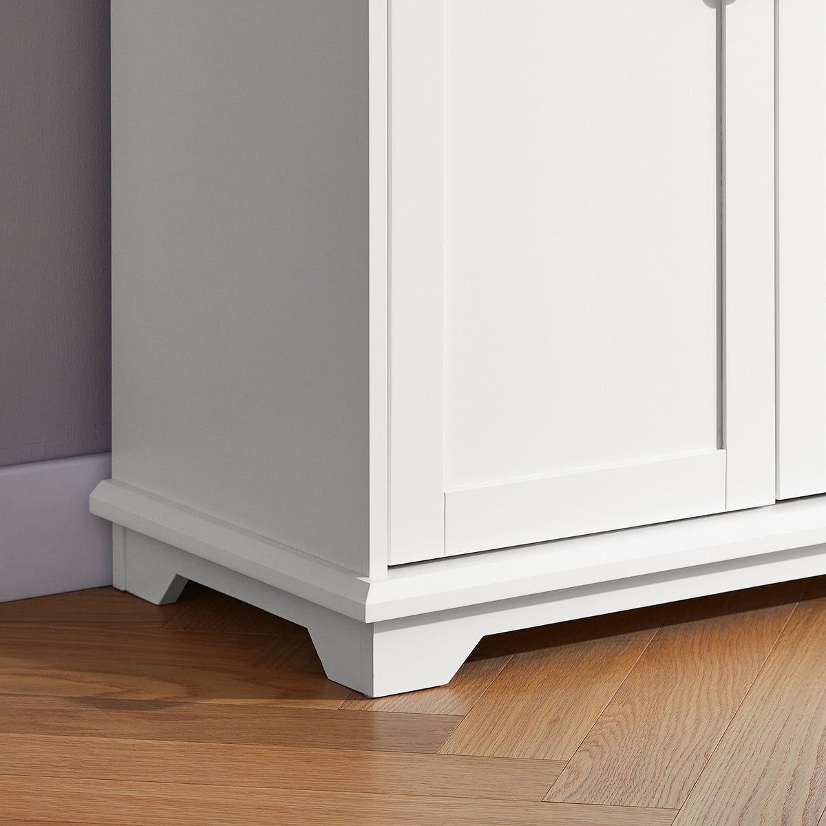 SoBuy FSB76-W, Tall Cupboard with 2 Cabinets and 2 Drawers, Kitchen Dining Room Living Room Tall Cabinet Cupboard Sideboard, White