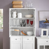 SoBuy FSB76-W, Tall Cupboard with 2 Cabinets and 2 Drawers, Kitchen Dining Room Living Room Tall Cabinet Cupboard Sideboard, White