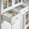 SoBuy FSB76-W, Tall Cupboard with 2 Cabinets and 2 Drawers, Kitchen Dining Room Living Room Tall Cabinet Cupboard Sideboard, White
