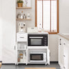 SoBuy FSB78-W, Sideboard Microwave Cabinet Dining Room Cupboard Kitchen Trolley, White