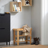 SoBuy FSR02-K-N, 2 Tiers Bamboo Shoe Rack Shoe Bench, Bathroom Shelf, Wood
