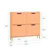 SoBuy FSR100-RS, 4 Flip-drawers Shoe Cabinet Shoe Rack Shoe Storage Cupboard Organizer Unit, Red