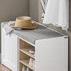 SoBuy FSR109-WN, Hallway Shoe Bench Cabinet Shoe Rack with Removable Seat Cushion, White