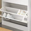 SoBuy FSR110-W, Shoe Cabinet with 3 Flip-drawers Shoe Storage Cupboard Organizer Hallway White W60 x D24 x H115cm