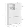 SoBuy FSR111-W, Hallway Shoe Cabinet Shoe Rack Shoe Storage Cupboard Organizer, White