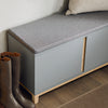 SoBuy FSR117-HG, Hallway Storage Bench Shoe Bench Shoe Rack Shoe Cabinet with 2 Doors and Seat Cushion, Grey