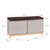 SoBuy FSR117-KA, Hallway Storage Bench Shoe Bench Shoe Cabinet with 2 Doors and Seat Cushion, Brown