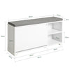 SoBuy FSR119-W, Hallway Shoe Bench Shoe Cabinet with Seat Cushion and Flip-drawer, White