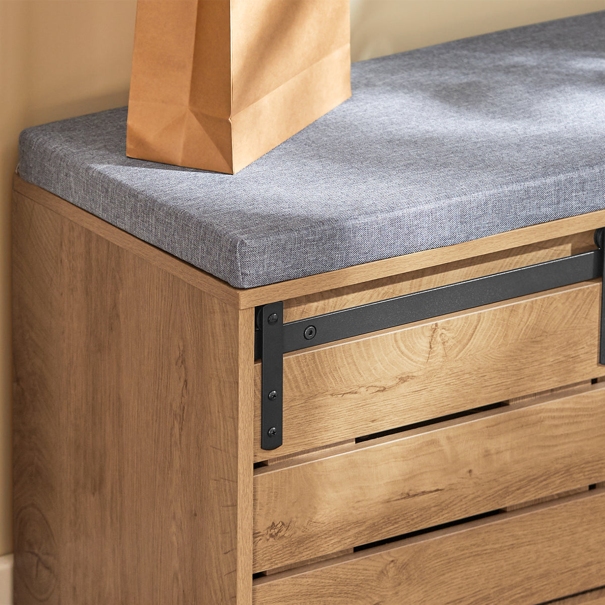 SoBuy FSR120-N, Hallway Shoe Bench Shoe Cabinet Shoe Rack Storage Bench, Wood