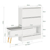 SoBuy FSR134-W, Shoe Cabinet Shoe Rack Cupboard Organizer with Storage Bench, White