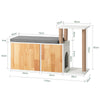 SoBuy FSR135-WN, Shoe Bench Shoe Cabinet with Cat House Cat Scratching Posts, White