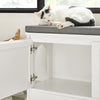 SoBuy FSR136-W, Cat House Cat Litter Box Cabinet, Shoe Bench Shoe Storage Cabinet, White