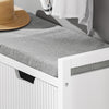 SoBuy FSR146-W, Hallway Storage Bench Shoe Bench Shoe Rack Shoe Cabinet with 2 Doors, White