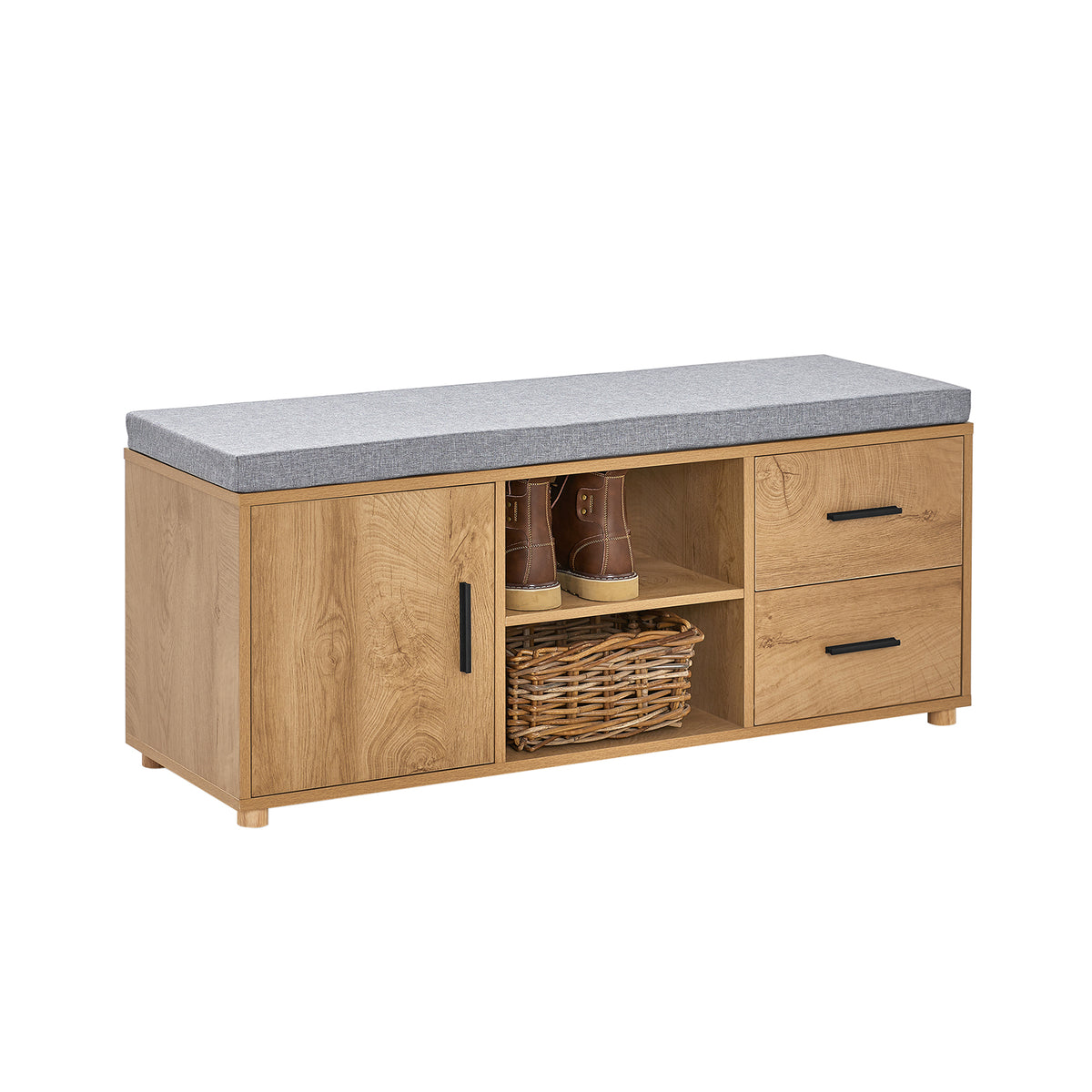 SoBuy FSR148-N, Hallway Shoe Bench Shoe Cabinet Shoe Rack Storage Bench, Wood