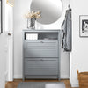 SoBuy FSR152-HG, Hallway Shoe Cabinet Shoe Rack Shoe Storage Cupboard Organizer, Grey-clearance