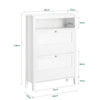 SoBuy FSR152-W, Hallway Shoe Cabinet Shoe Rack Shoe Storage Cupboard Organizer, White