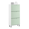 SoBuy FSR157-GR, Hallway 3 Flip-drawers Shoe Cabinet Shoe Rack Shoe Storage Cupboard, Green