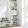 SoBuy FSR157-GR, Hallway 3 Flip-drawers Shoe Cabinet Shoe Rack Shoe Storage Cupboard, Green
