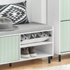SoBuy FSR158-GR, Hallway Storage Bench Shoe Bench Shoe Cabinet with Seat Cushion, Green