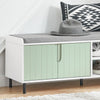 SoBuy FSR158-GR, Hallway Storage Bench Shoe Bench Shoe Cabinet with Seat Cushion, Green