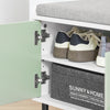 SoBuy FSR158-GR, Hallway Storage Bench Shoe Bench Shoe Cabinet with Seat Cushion, Green
