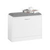 SoBuy FSR16-K-W, Hallway Shoe Bench Cabinet with Flip-drawer and Seat Cushion, White