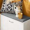 SoBuy FSR16-K-W, Hallway Shoe Bench Cabinet with Flip-drawer and Seat Cushion, White