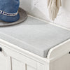 SoBuy FSR161-W, Hallway Shoe Bench Shoe Rack Shoe Cabinet with Flip-drawer and Seat Cushion, White