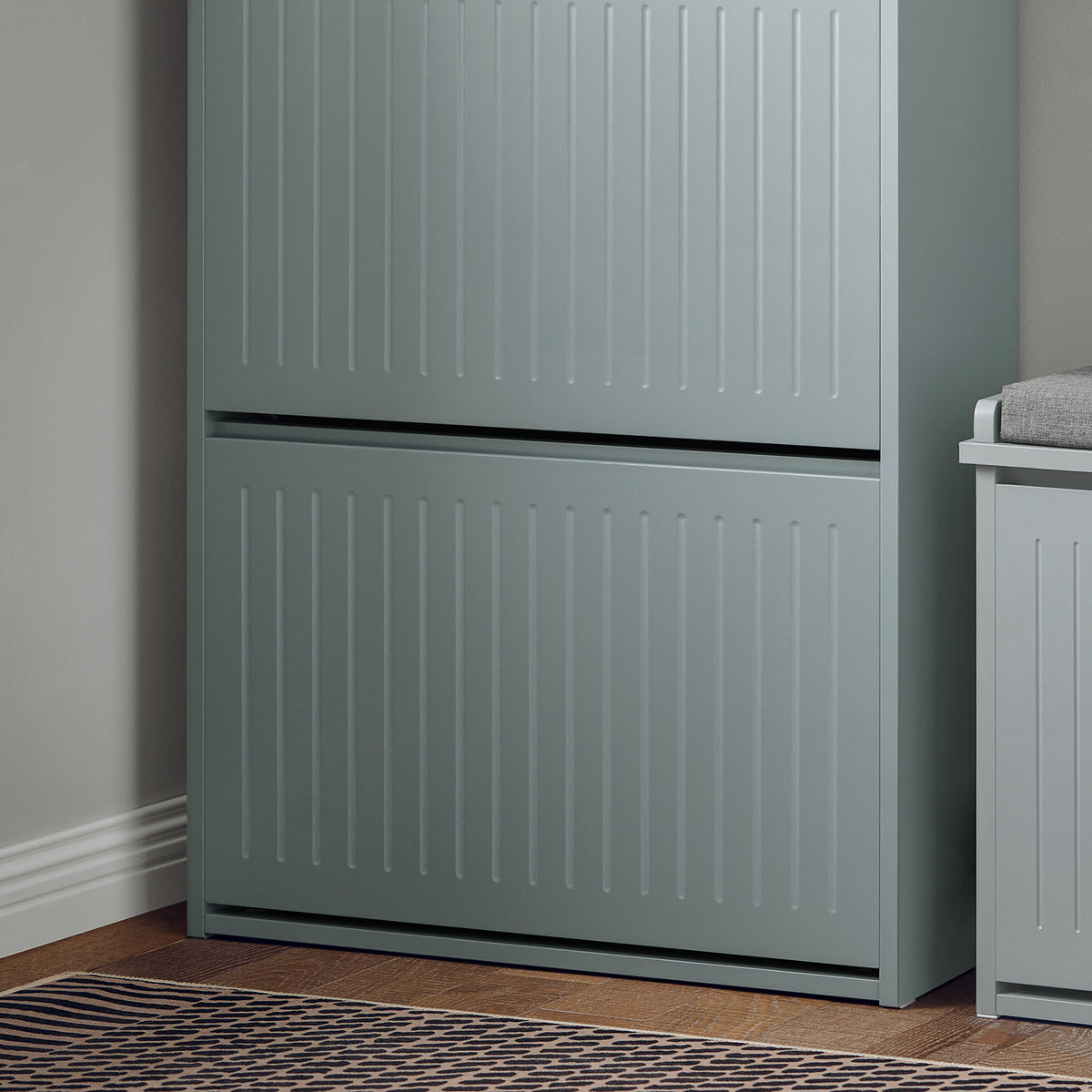 SoBuy FSR165-H-HG, 3 Flip-drawers Shoe Cabinet Shoe Rack Shoe Storage Cupboard, Grey
