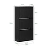 SoBuy FSR165-H-SCH, 3 Flip-drawers Shoe Cabinet Shoe Rack Shoe Storage Cupboard, Black