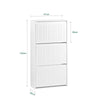 SoBuy FSR165-H-W, 3 Flip-drawers Shoe Cabinet Shoe Rack Shoe Storage Cupboard, White