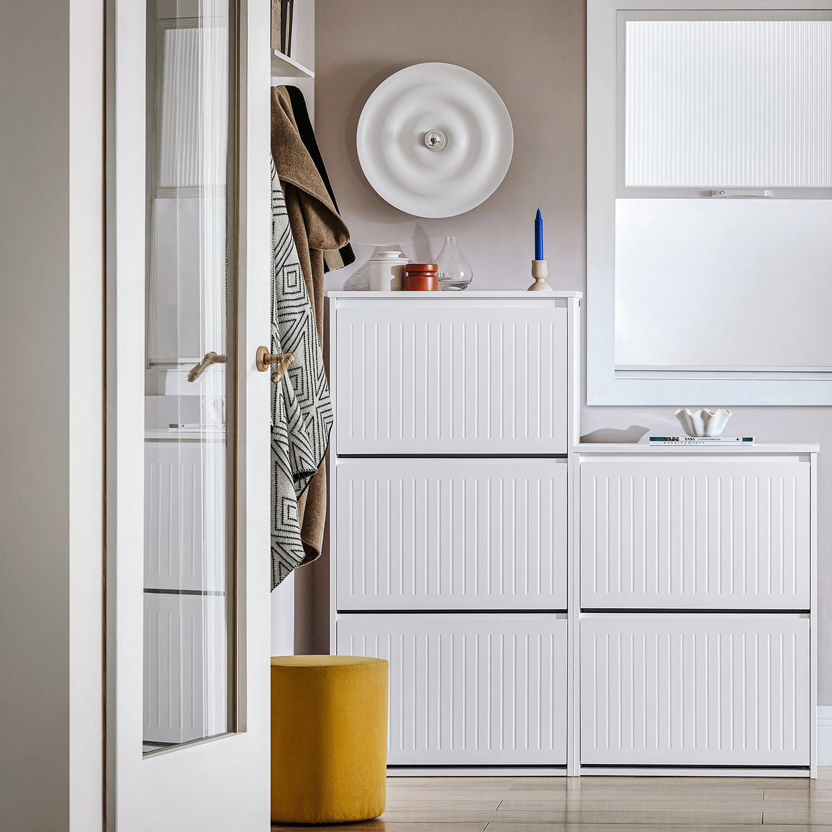 Pre-sale SoBuy FSR165-H-W, 3 Flip-drawers Shoe Cabinet Shoe Rack Shoe Storage Cupboard, White