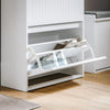SoBuy FSR165-W, 2 Flip-drawers 1 Pull Out Drawer Shoe Cabinet Shoe Rack Shoe Storage Cupboard, White